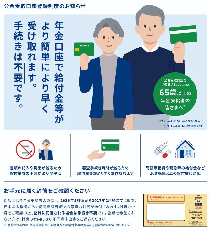 公金受取口座登録制度のお知らせ