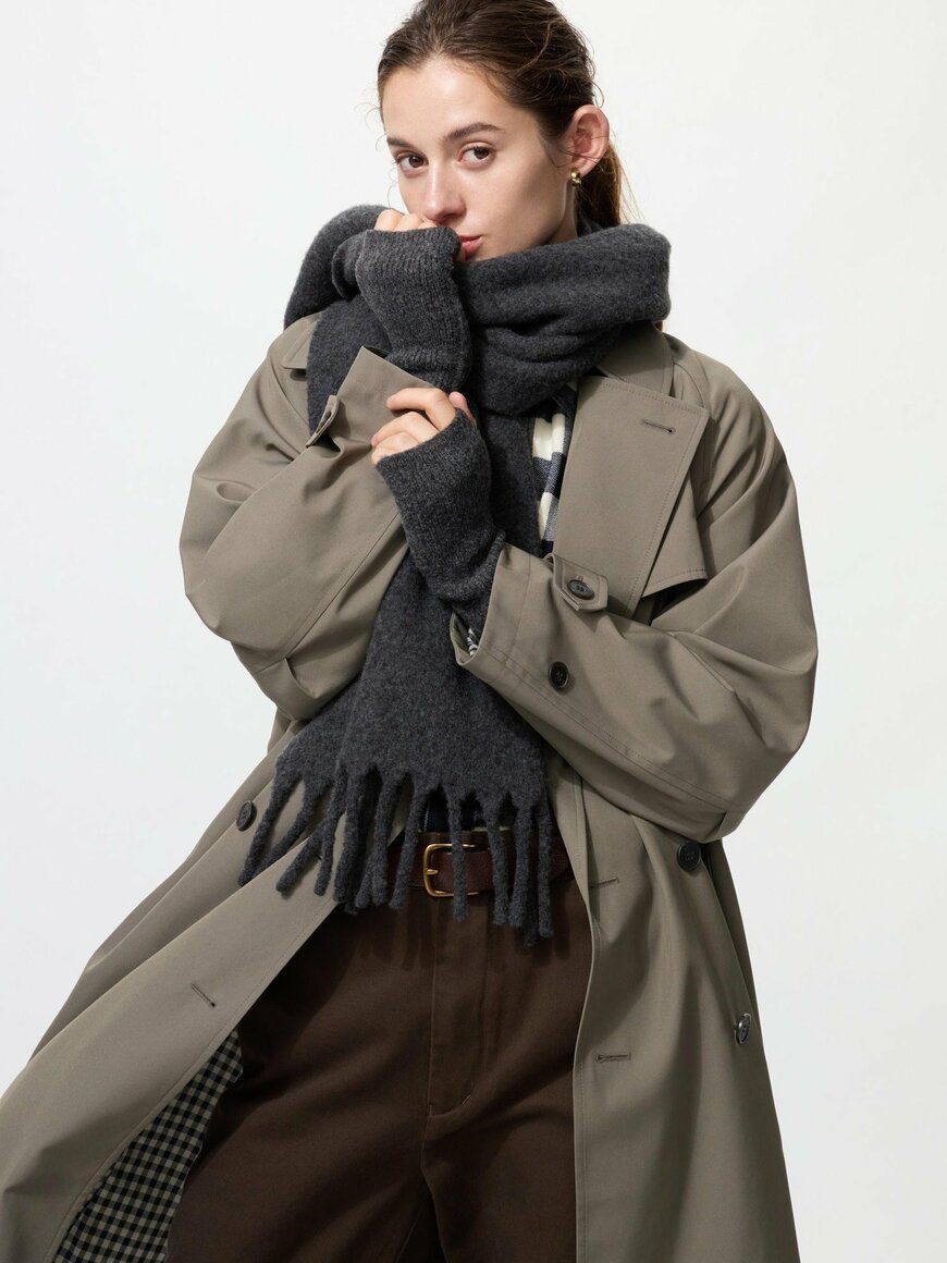 ユニクロ公式　スフレヤーンニットアームウォーマー