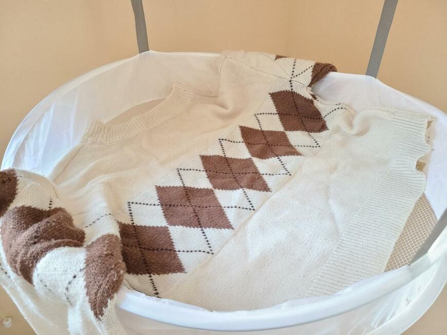 アジャスター付き衣類干しネット