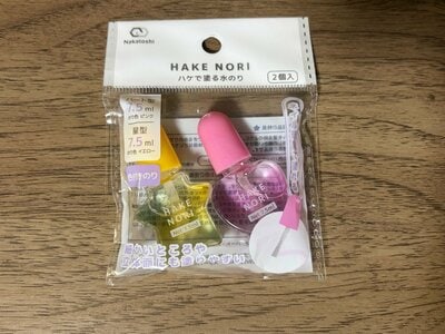セリア、ハケ付きのり2P ハート・スター商品画像