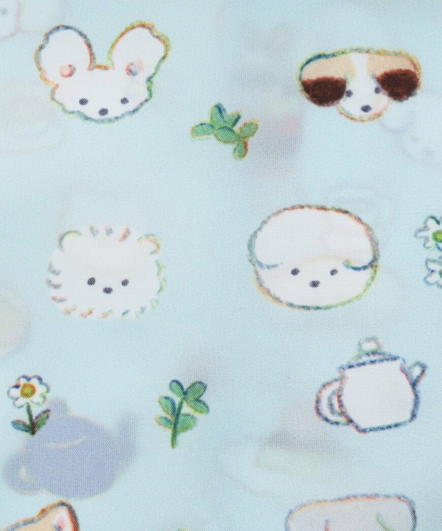 出所：アフタヌーンティー公式　ポケッタブルバッグ／総柄／てらおかなつみ