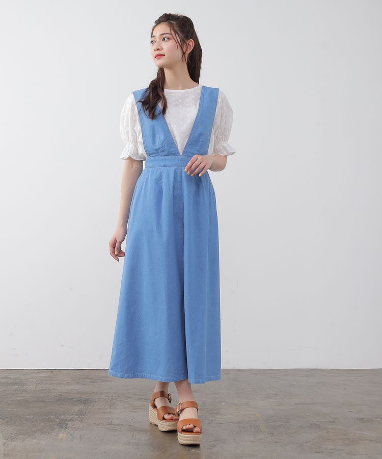 出所：ハニーズオンラインショップ Vネックジャンスカ