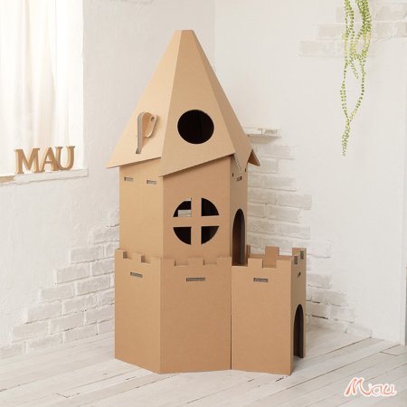 バルコニー付きの3階だてのお城