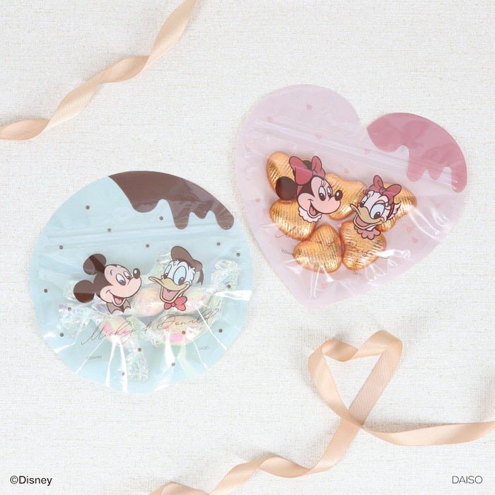 ダイソー公式　ダイカットジップバッグ、４枚（ミッキー＆フレンズ）