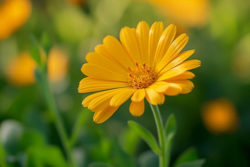 オレンジ色のカレンデュラ