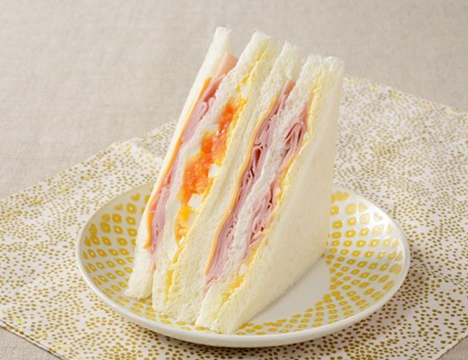 ローソンの新商品:ハムチーズたまごサンド