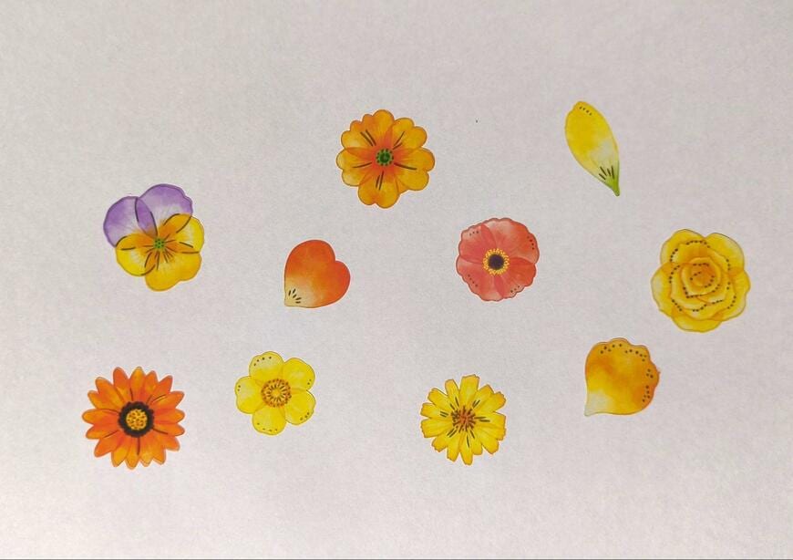 セリア、クリアフレークシール ブルー/ クリアフレークシール イエロー商品画像