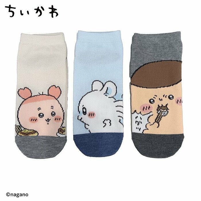 モモンガ、くりまんじゅう、古本屋の3人のデザイン