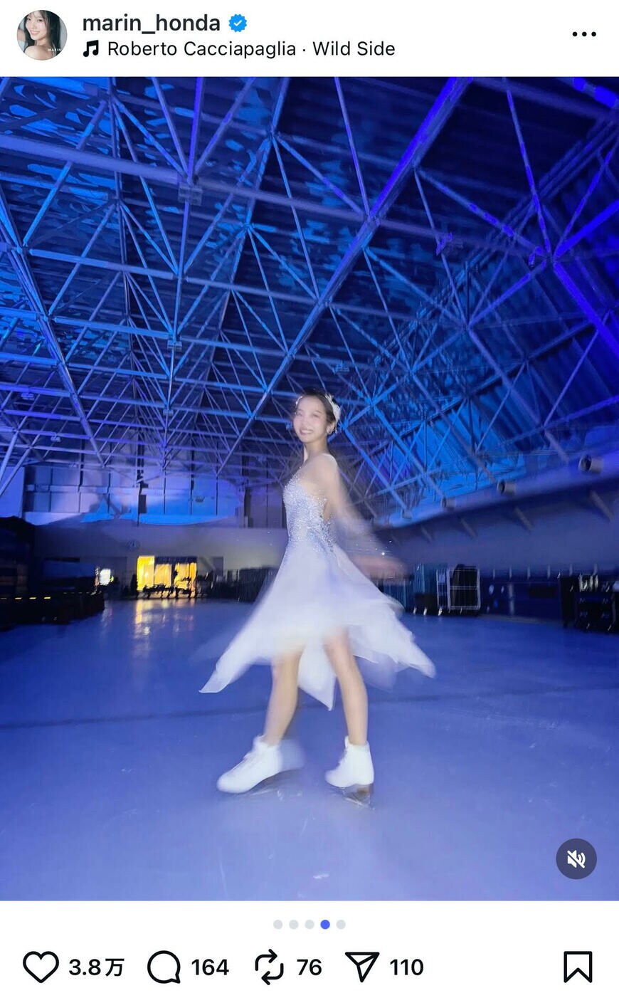 出所：本田真凜のInstagram（＠marin_honda）参照日：2025年9月29日