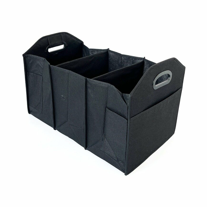 出所：ワッツ公式　車用折りたたみ収納ボックス 車載収納ケース 約53x32x33cm ブラック