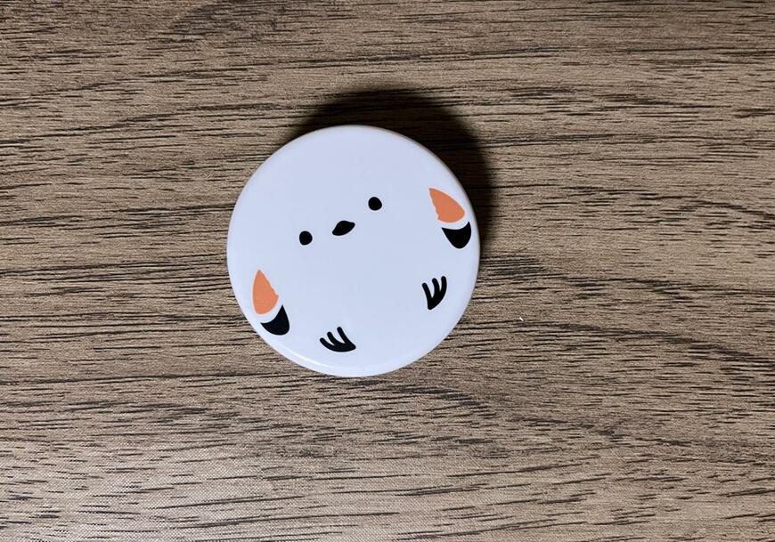 筆者撮影（セリア、朱肉 シマエナガ柄）