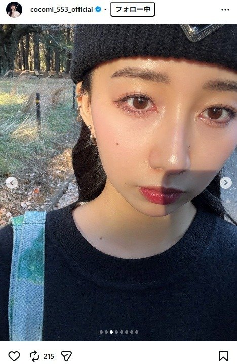 出所：CocomiのInstagram（＠cocomi_553_official） 参照日：2026年1月15日