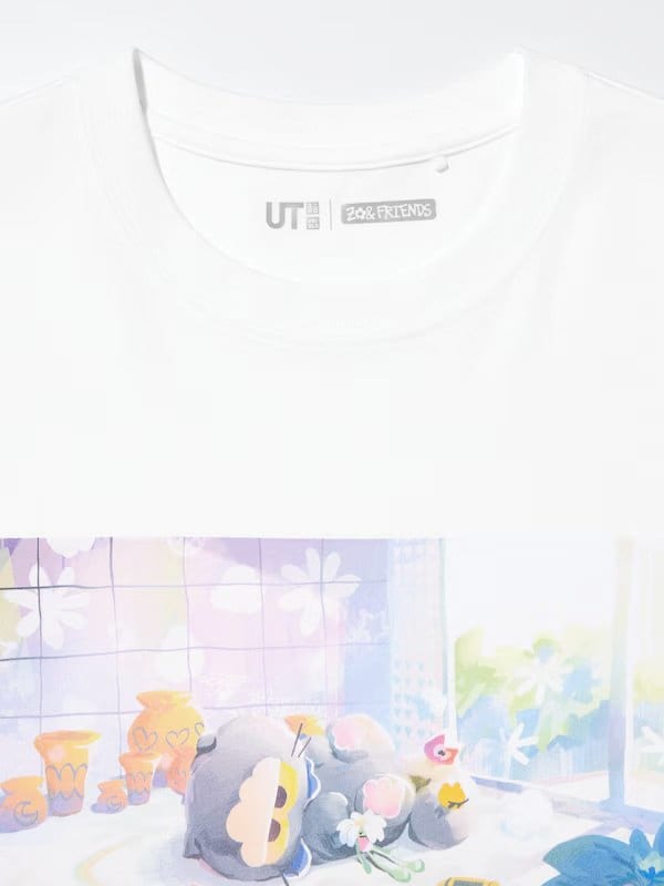 ユニクロ公式　ジョアンフレンズ UT/オーバーサイズフィット　00 WHITE