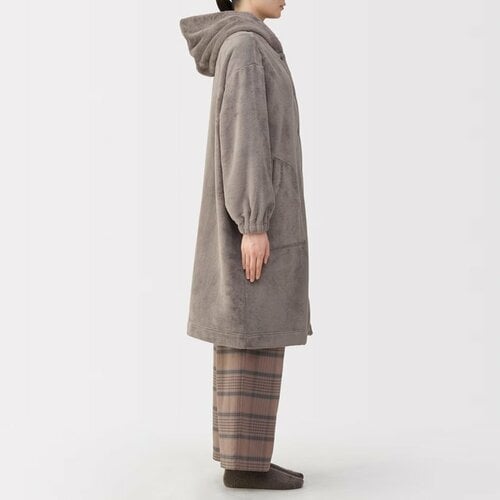 静電気が起きにくい　着る毛布　ロングカーディガン