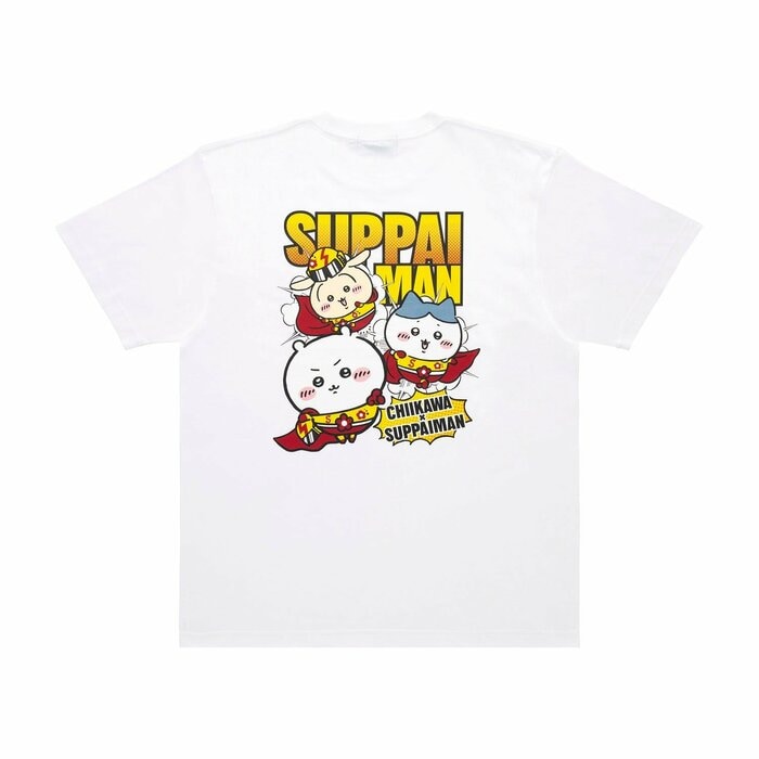 表面と裏面の両方へコラボイラストがプリントされたデザインです