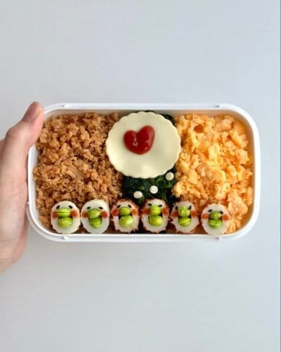 夫のキャラ弁に対して自分のは「手抜き弁当」　夫婦の間にある熱量の差に「すごい分かる」