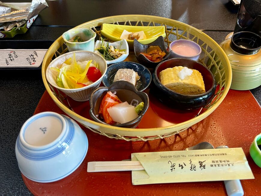 旅館で出された豪華な料理