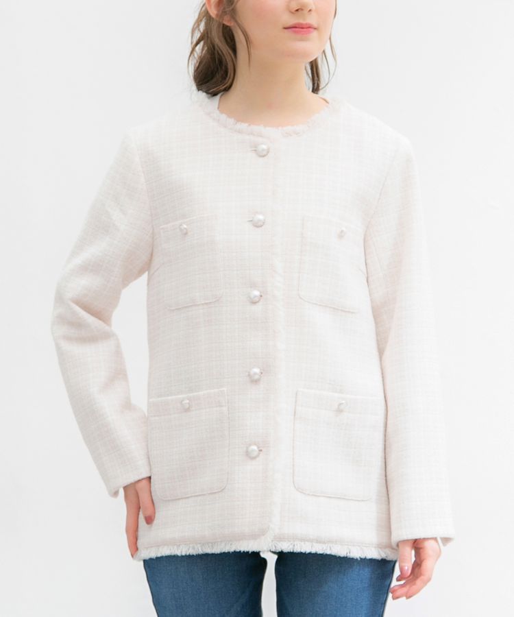 出所：ハニーズ公式通販 ツイードジャケット