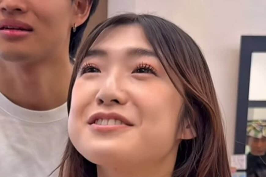 面長に悩む台湾出身の女性が「似合わせカット」で大幅イメチェン　想像以上の仕上がりに「うれしいです！OK！」