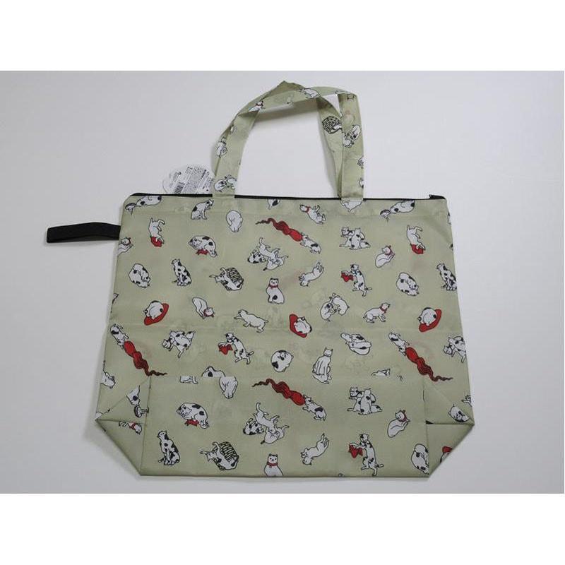 CanDo、エコバッグ ファスナー付き 猫柄商品画像