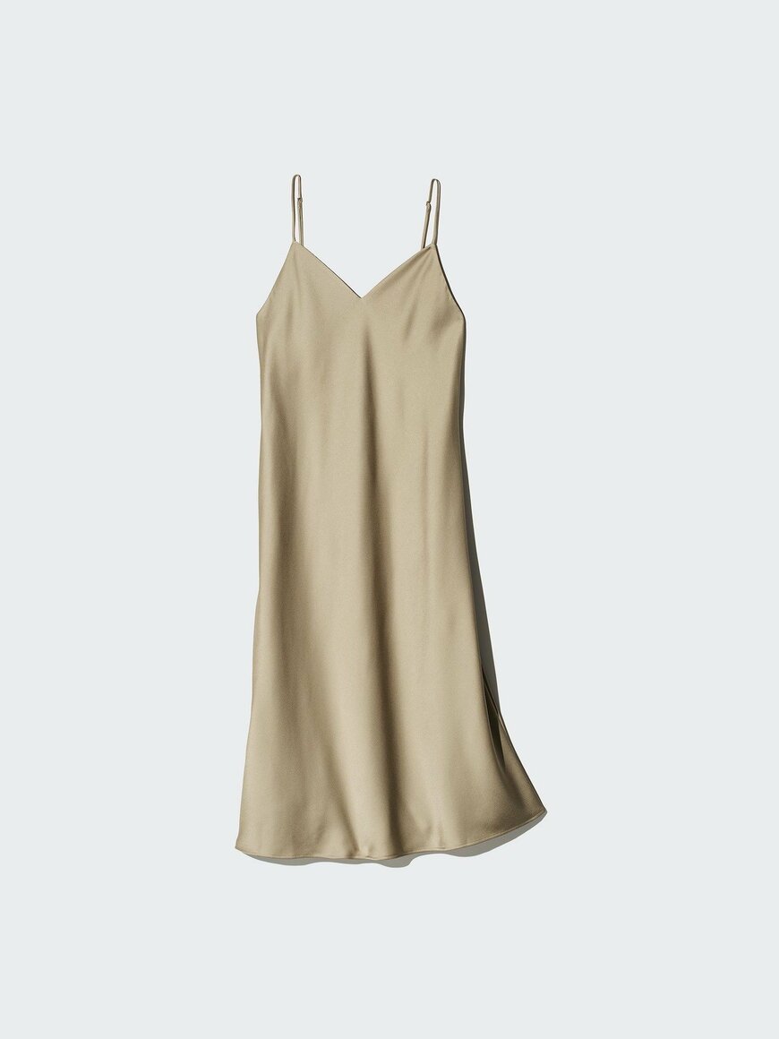 ユニクロ公式 サテンキャミソールワンピース
