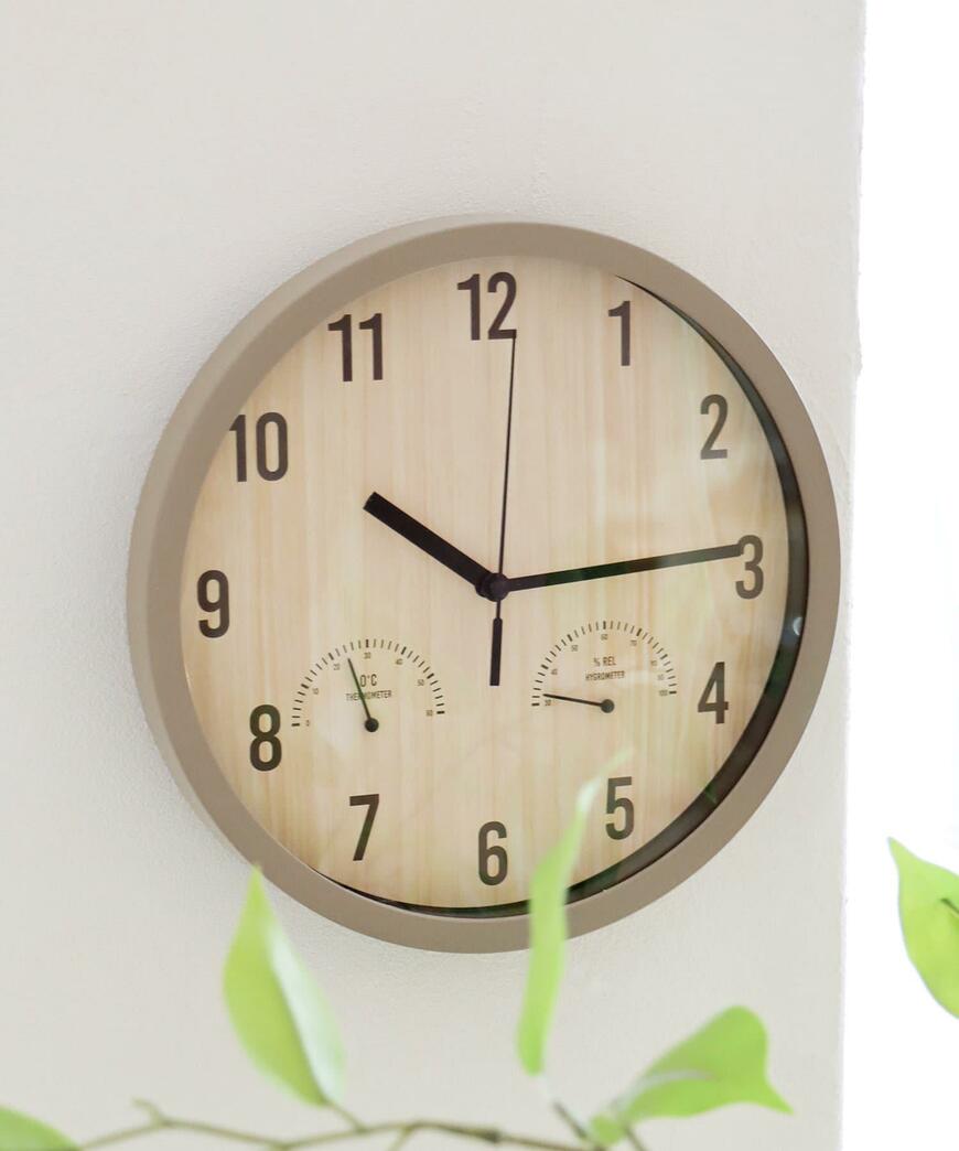 3COINS 湿温度計付掛け時計