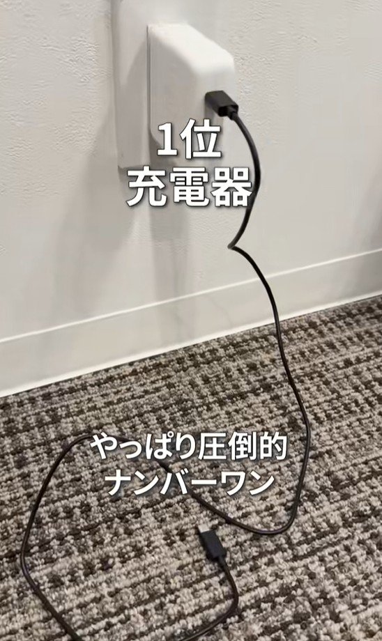 第1位はやっぱり「充電器」
