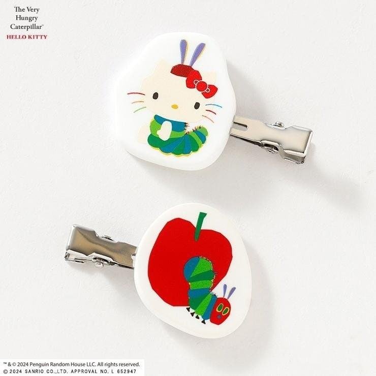 しまむら公式　レディース　前髪クリップ2本セット（はらぺこあおむし×ハローキティ）