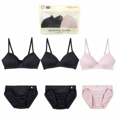 しまむらパーク レディース ハッピーバッグ ノンワイヤーブラジャー+ショーツ 3組セット商品画像