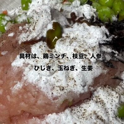 茶色のタレがよく絡んだ【ひじきと野菜の甘酢つくね】入りののっけ弁当がボリューム満点！　野菜の副菜やお花の形のゆで卵をギュッと詰める様子にも注目