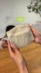 【100均DIY】セリアの立体メッシュポーチが「無印良品風のメッシュバッグ」に変身 スマホショルダーを付けるだけ