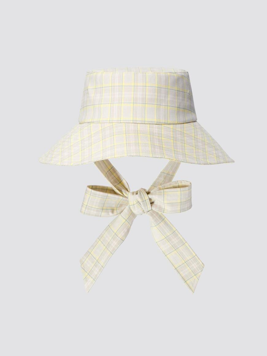 出所：GU公式 ワイドブリムハット(チェック) by rokh