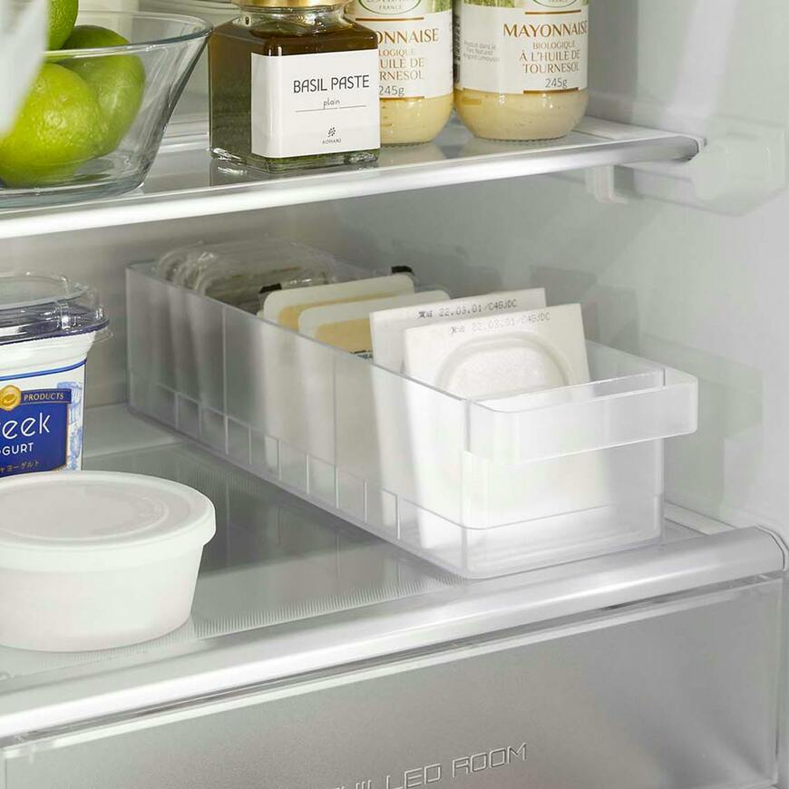 山崎実業株式会社 冷蔵庫中収納ケース タワー 仕切り付