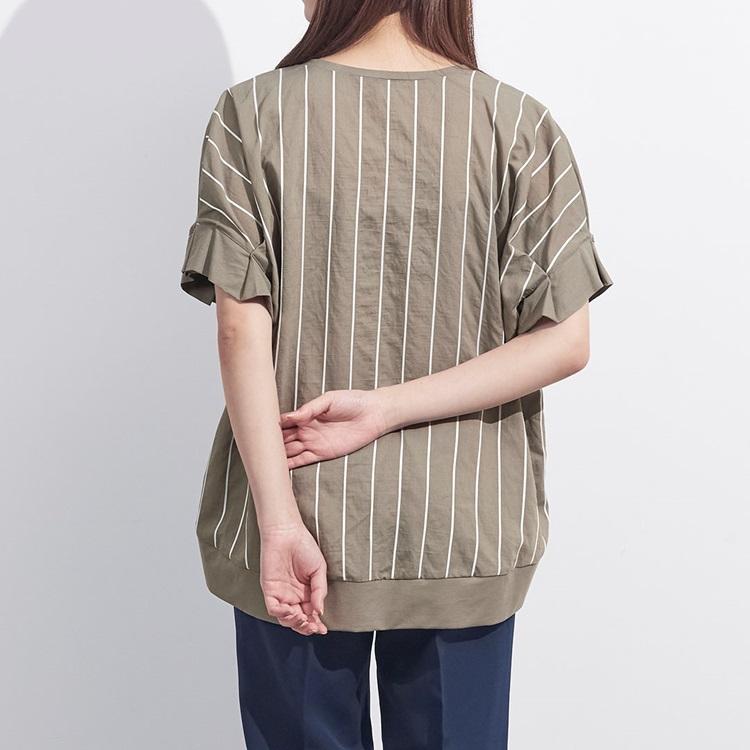 ストライプコンビデザイントップス