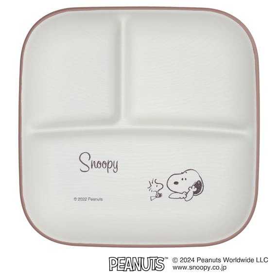 ニトリ公式　【デコホーム商品】スヌーピー 木目調スクエアワンプレート（リラックスタイム）