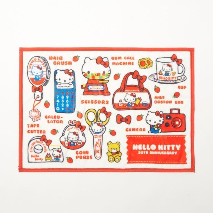 しまむら、ポーチ付ブランケット（ひざ掛けサイズ・サンリオキャラクターズ）画像