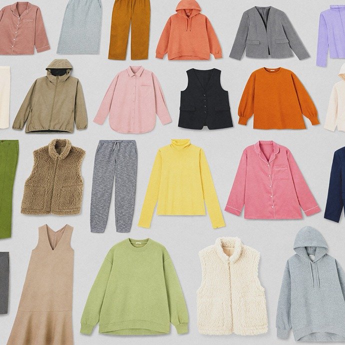 GU公式、リサイクル素材から生まれた服イメージ画像