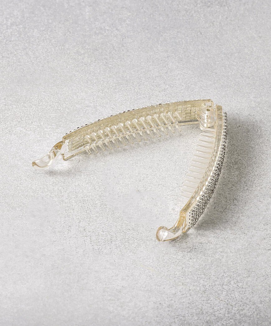 出所：パルグループ公式ファッション通販サイト 3COINS ガラスストーンバナナクリップ