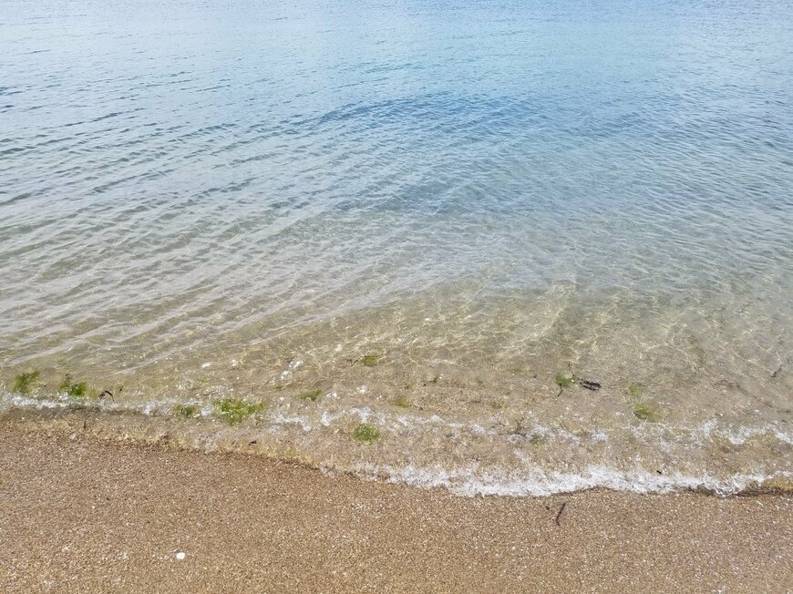 透き通った直島の海