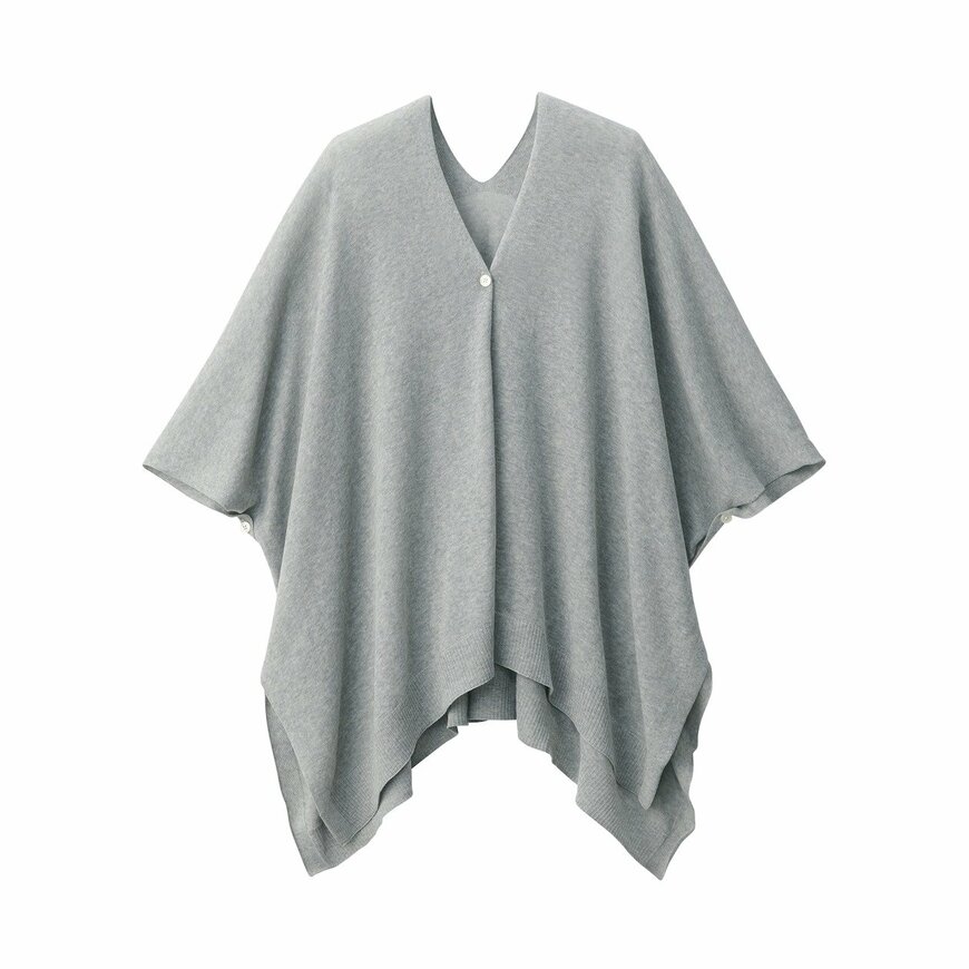 出所：無印良品公式　UVカット　強撚コットン　ボレロ　ボタン付き