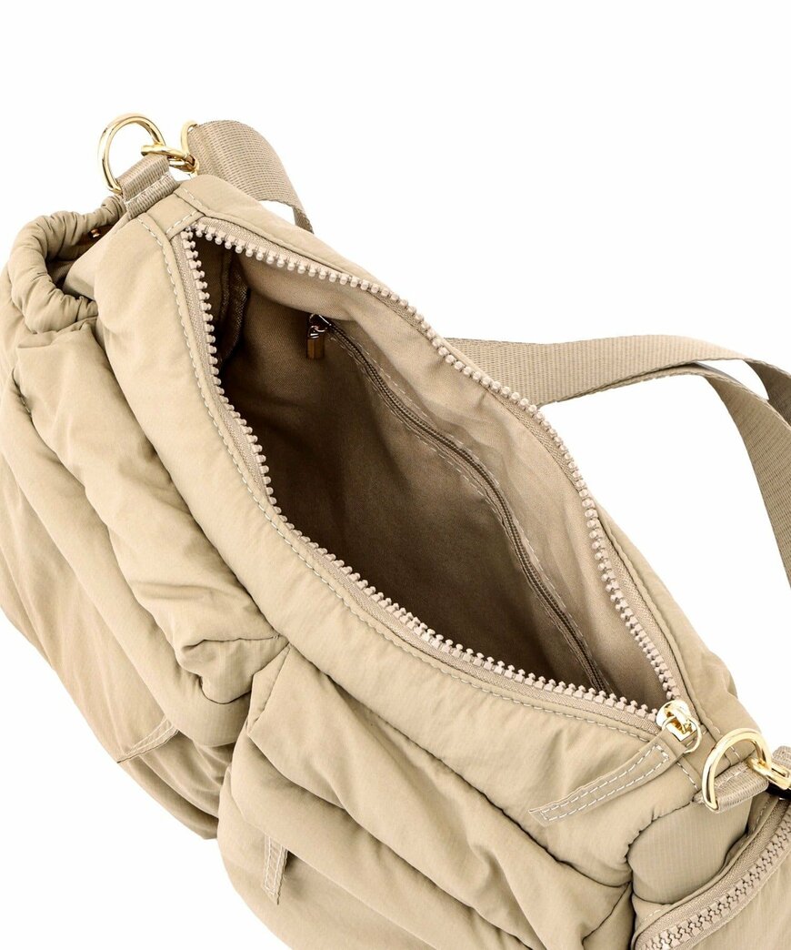 3COINS公式 撥水パファーショルダーバッグ