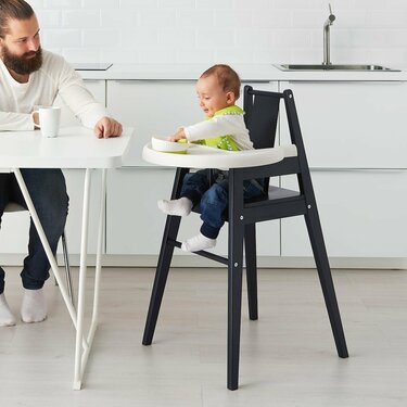 IKEA LANGUR ラングール 子供用ハイチェア　テーブルトレイ付き LANGUR junior/high chair, white - IKEA US
