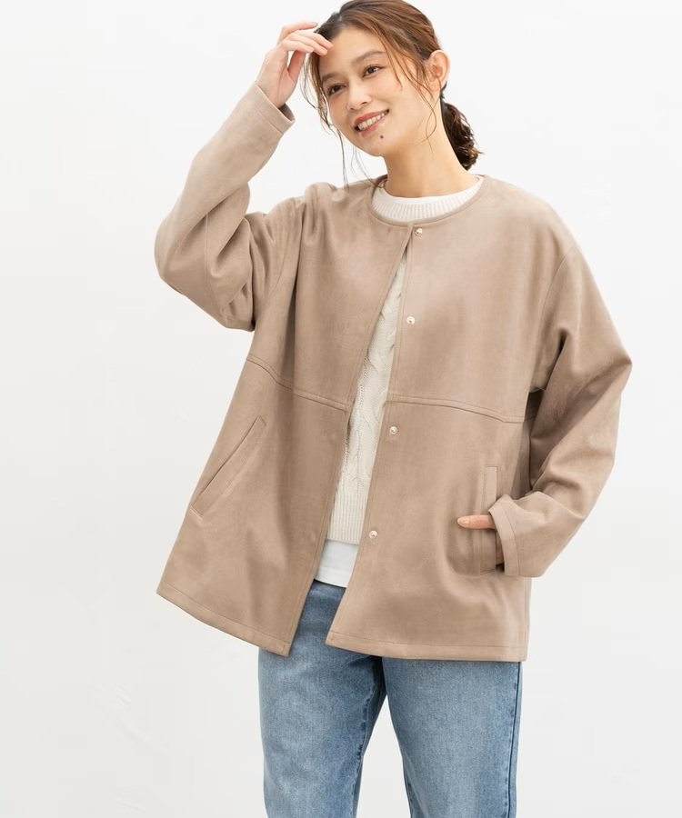 出所：ハニーズ公式　スエードゆるブルゾン