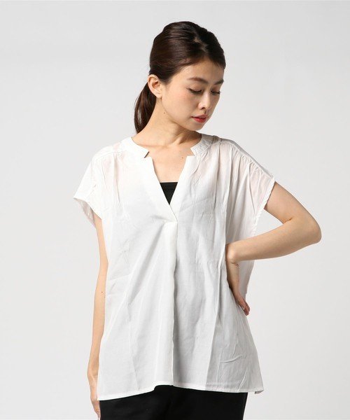 INTERPLANET - 異素材スキッパーシャツ ¥6,372（税込）