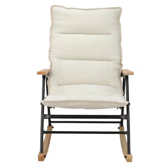 出所：ニトリ公式　ロッキングもできる折り畳みチェア (G01 ベージュ)