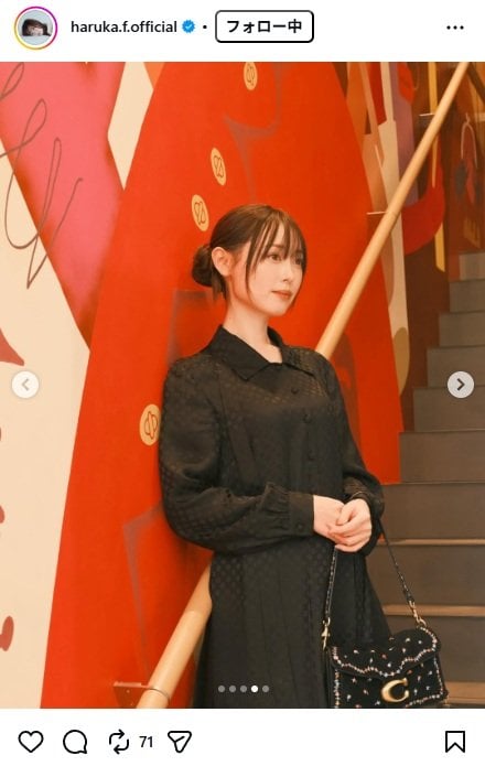 出所：福原遥のInstagram（＠haruka.f.official） 参照日：2025年12月19日