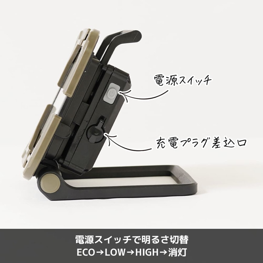 出所：ワークマン公式　充電式薄型ハイパワーLEDライト