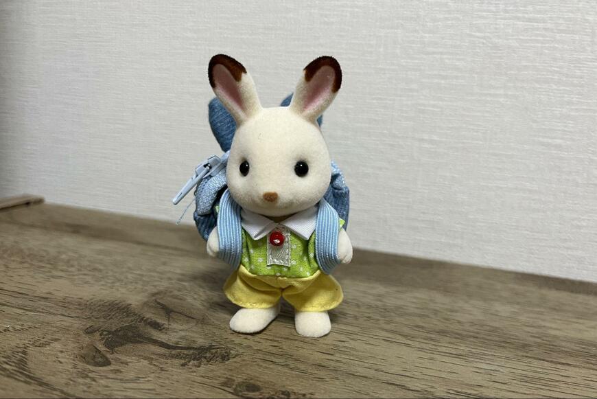 セリア、ぬいぐるみ小物 アニマルリュック デニム商品使用例画像