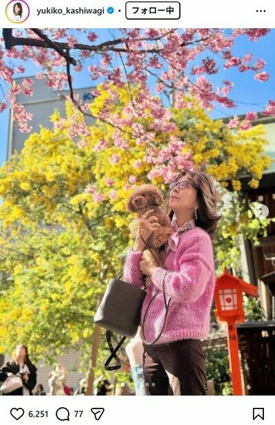 柏木由紀子のInstagram投稿