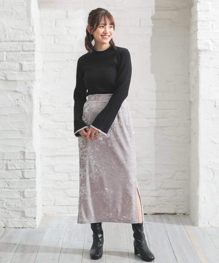 ベロアナロースカート